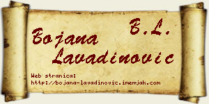 Bojana Lavadinović vizit kartica